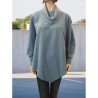 PULL PONCHO VANESSA LAINE POLAIRE 100 % FABRIQUE EN FRANCE